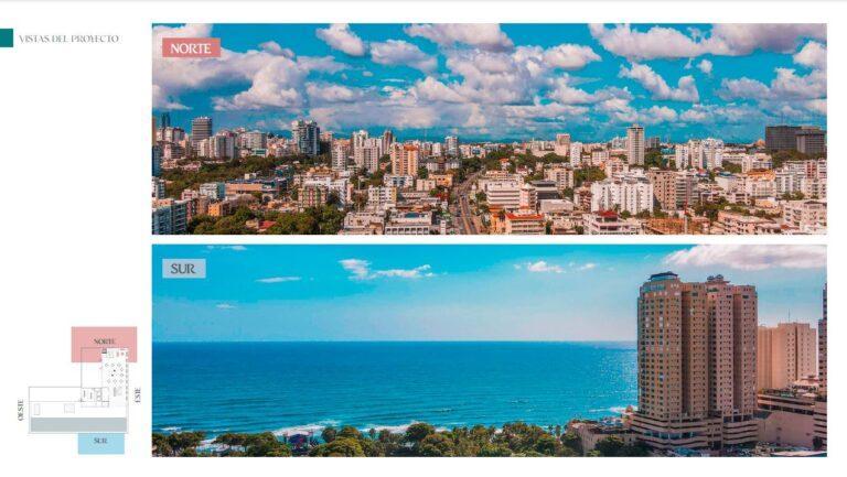 Vistas desde una torre de la ciudad de Satno Domingo ubicada en Gazcue