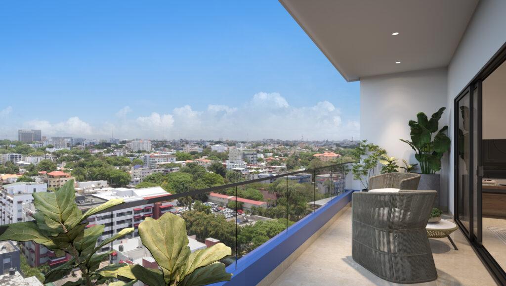 Vistas desde uno de los apartamentos en venta en Gazcue