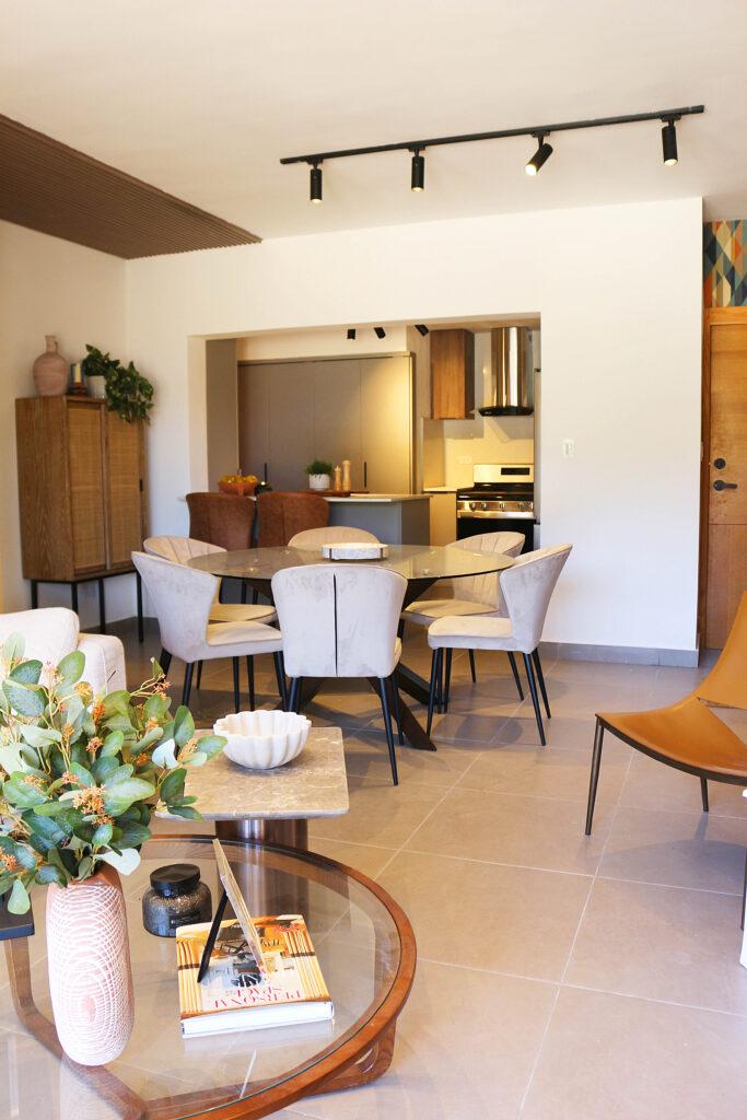 Interior del comedor del proyecto Murales con apartamentos en venta en Gazcue