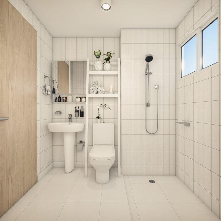 Baño del Residencial Palmas de Santo Domingo Norte