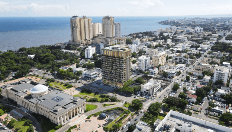 Disposición de la torre Jardines de Bellas Artes, en su entorno