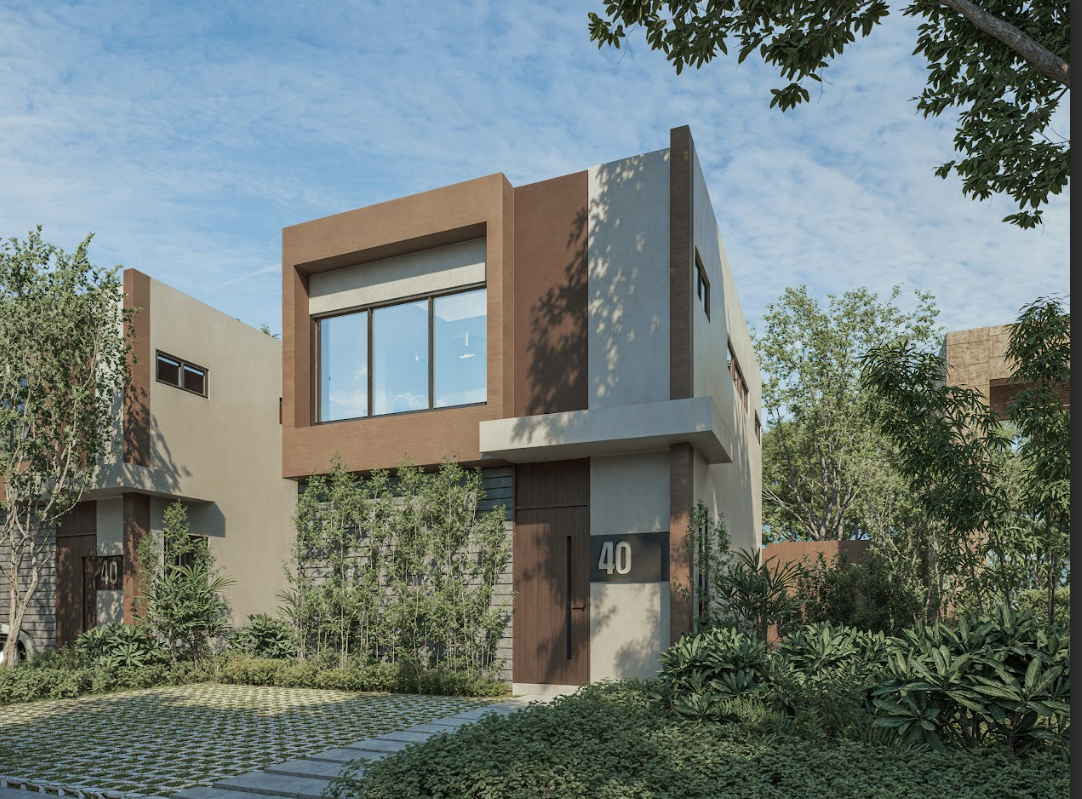 Fachada de casa Tipo B Senderos del Arroyo