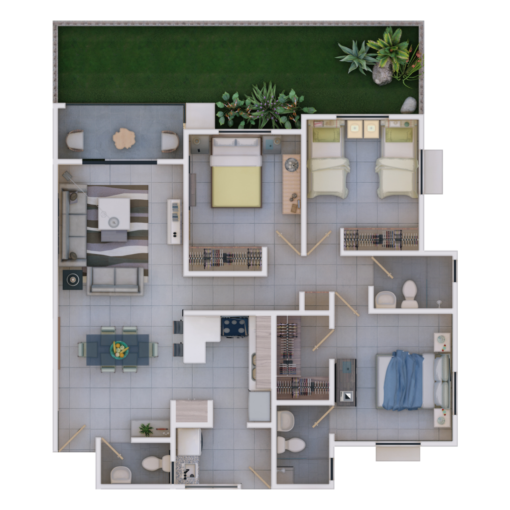 1er Nivel Apto 103 EDIF A Plano Riverside Jacobo