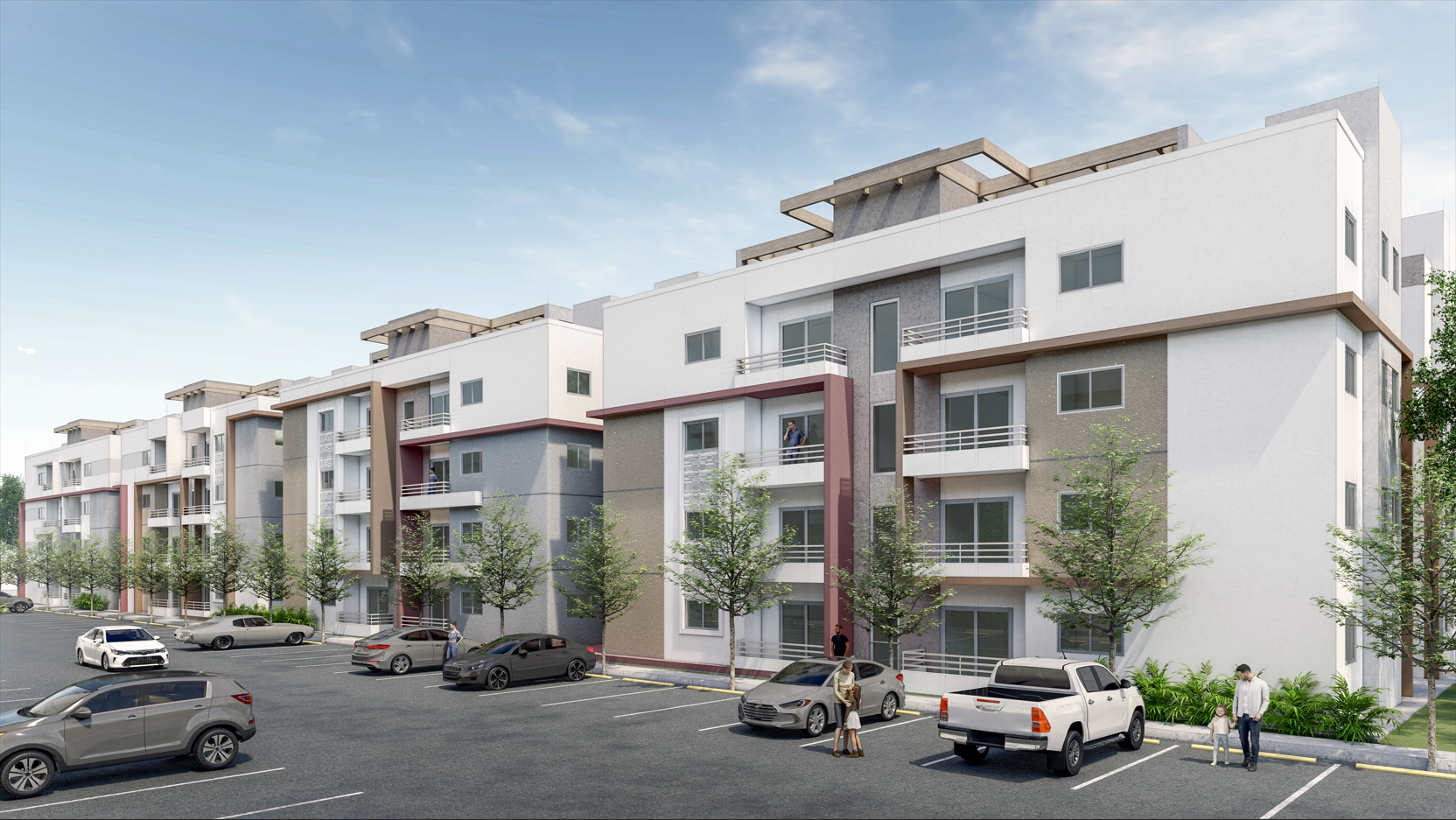 Fachadas Residencial Terrazas del Arroyo